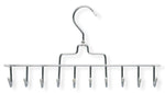 Honey-Can-Do HNG-01311 Horizontal Tie and Belt Hanger, Chrome and White, 30-Pack