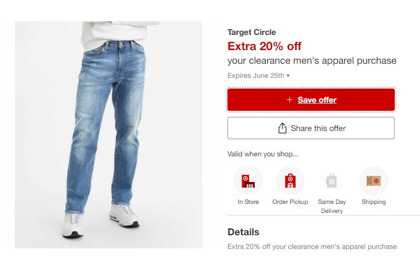 Target Clothing Clearance Sale! 20% Off Men’s Clothing & Accessories Coupon!