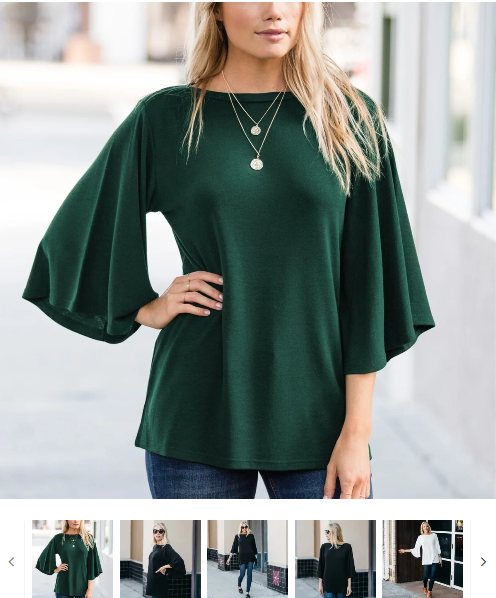Boatneck Flutter Sleeve Top for $16.99 (was $29.99) 2 days only.