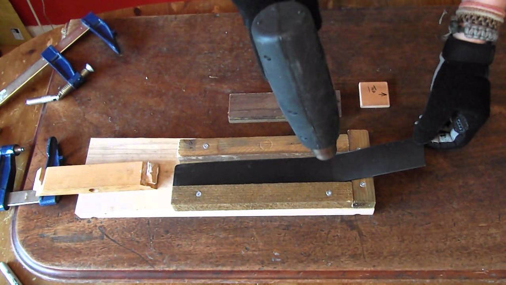 First go at a Kydex hanger belt loop in a Jig I've made up, Part 2 to follow.