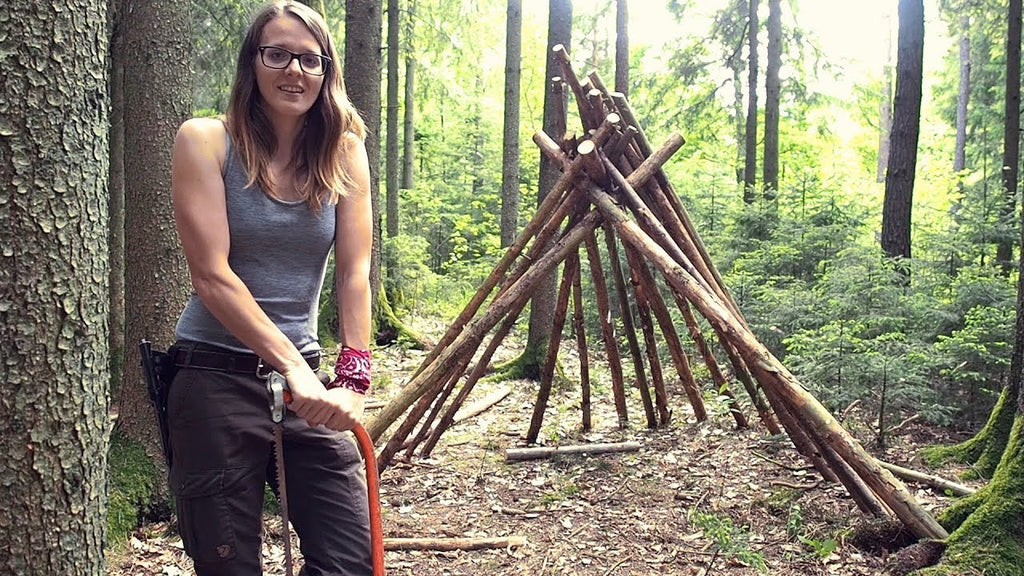 Building A Teepee In The Woods Part 1 ▻ Survival Lilly's Online Store ◅