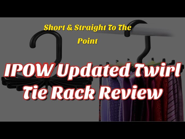 IPOW 2 Pack Updated Twirl Tie Rack Belt Hanger Holder Hook Product Link