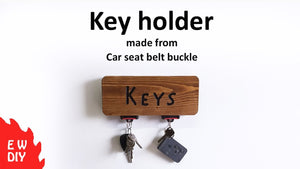 How to make a key holder from a car seat belt buckle!!