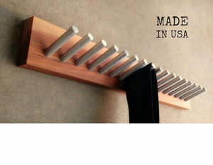 Tie Rack, Belt Rack, Metal and Wood, Modern and Rustic Tie Hanger, Minimalist Design by andrewsreclaimed
