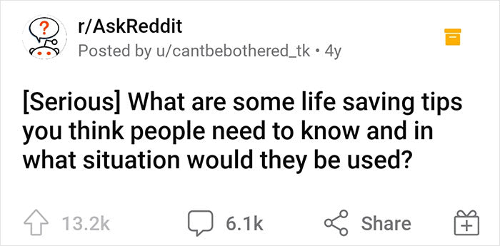 100 People Are Sharing Clever Tips That Could One Day Save Your Life
