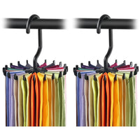 2 Pack IPOW Updated Twirl Tie Rack Belt Hanger Holder Hook for Closet Organizer Storage