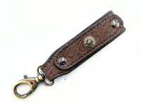 Belt Hanger Key Fob - Chocolate Nubuck Alligator - Anvil Customs
